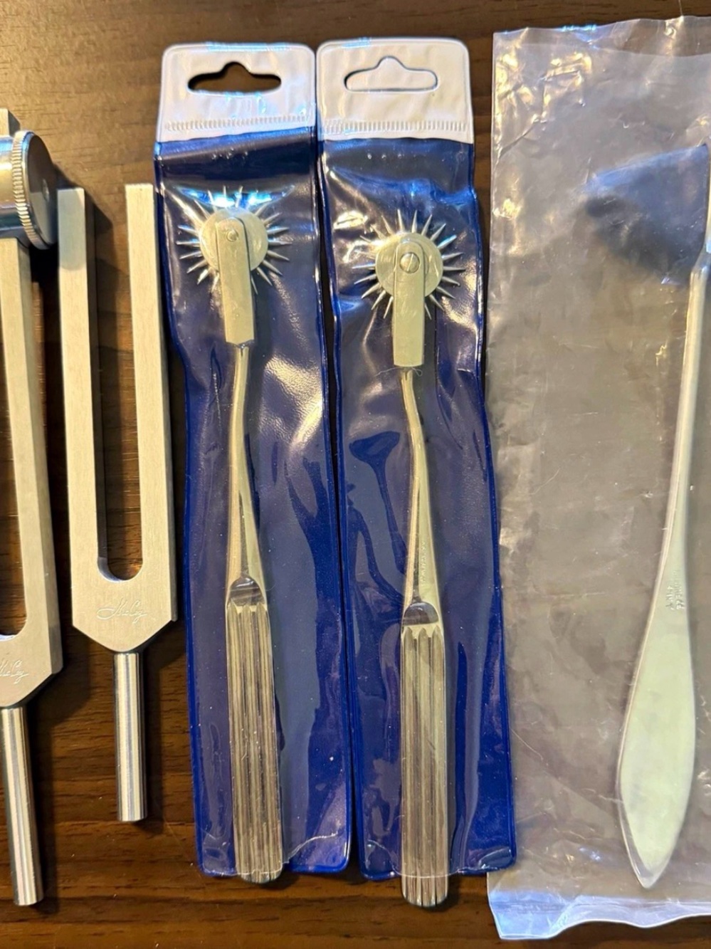 Silver Wartenberg Pinwheel Sensory Tool set